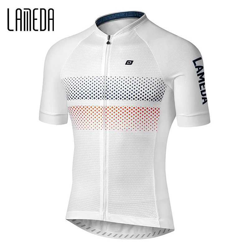 LAMEDA Bike Bicycle Jersey Men Summer Cycliny Short Sleeve for Men Biking Clothing Moisure Wicking MTB Top Shirts with 3 Pockets J251008