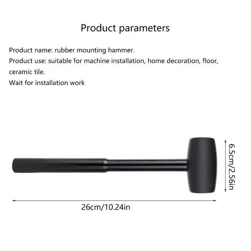 Installation Hammer Home Fitment Tools Portable Household Rubber Mallet for Outdoor Car Repair Woodworking Door Floor Tile J251121