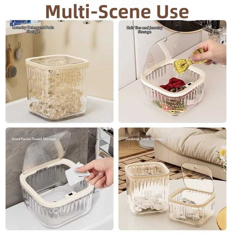 MultiSize Transparent Hair Accessory Storage Box FoodGrade Material Dustproof Lid for MultiScene Use C251008