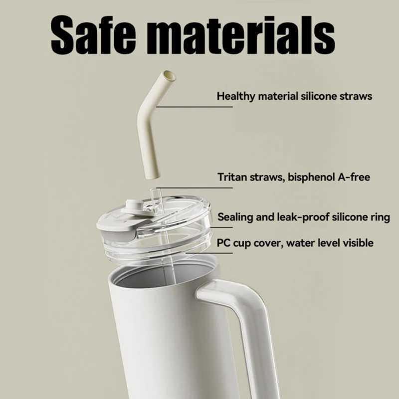 Jumbo water cup with large capacity straw cup insulated cup Suitable for home outdoor and other scenarios C251008