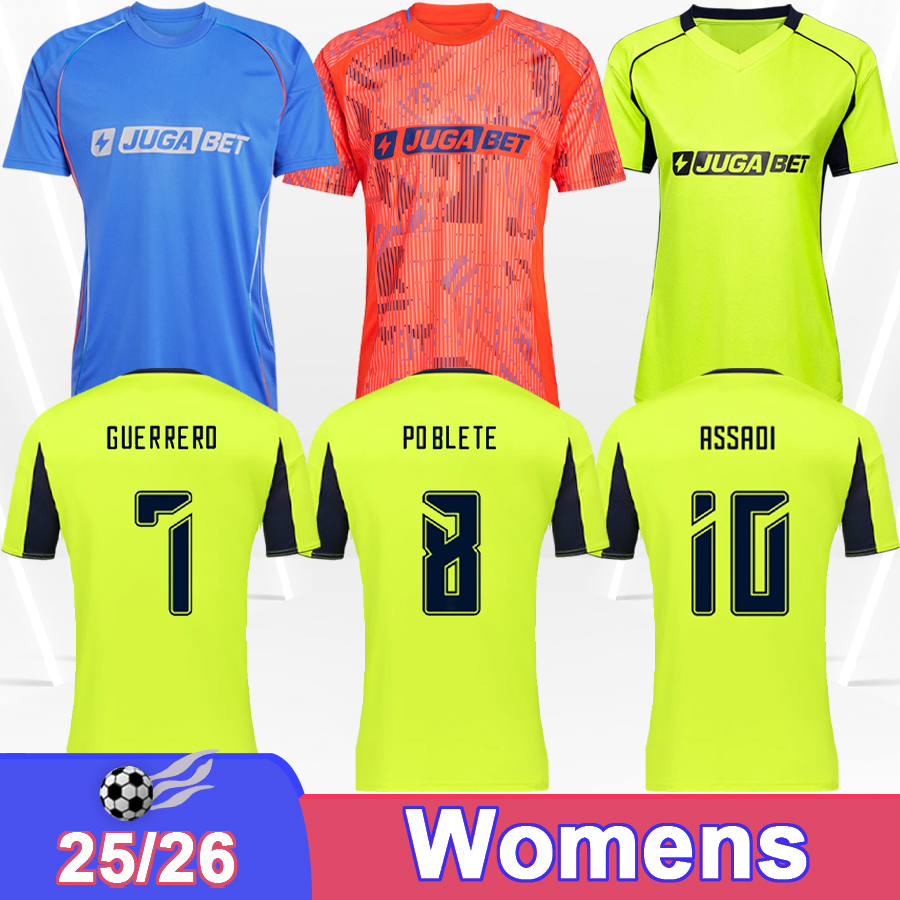 25 26 Universidad de CHIle Womens Soccer Jerseys GUERRERO POBLETE L. FERNANDEZ ASSADI GUERRA Home Away 3rd Football Shirts