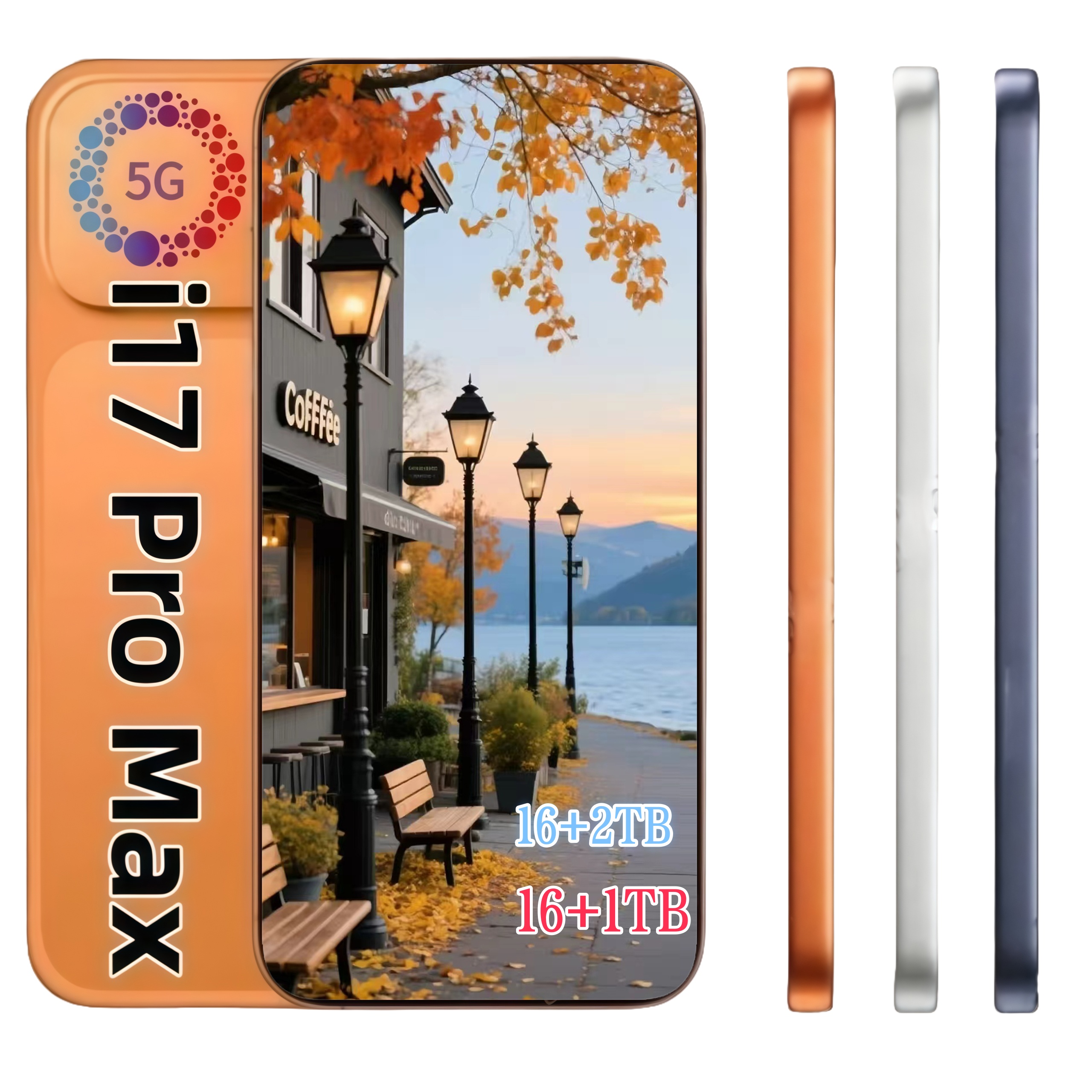 i15 i16 I17 pro max 16+1TB Smartphone camera face unlock full screen smartphone 6.8-inch high-definition screen phone 5G dual SIM card USB-C 3.0 GPS