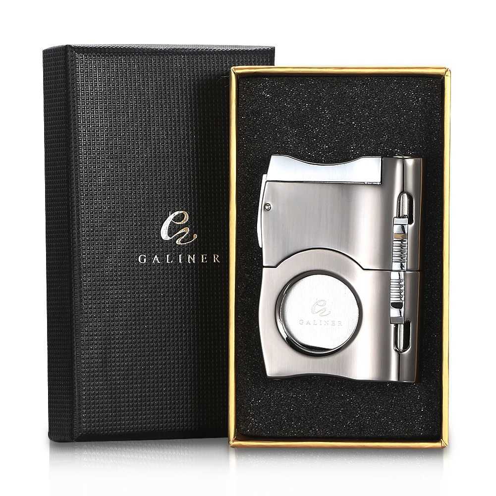 GNER Cigar Cutter Guillotine With Cigar Punch Hole Drill Opener Stainless Steel Tabacco Cutting Cigar Accessories Tool Y251008