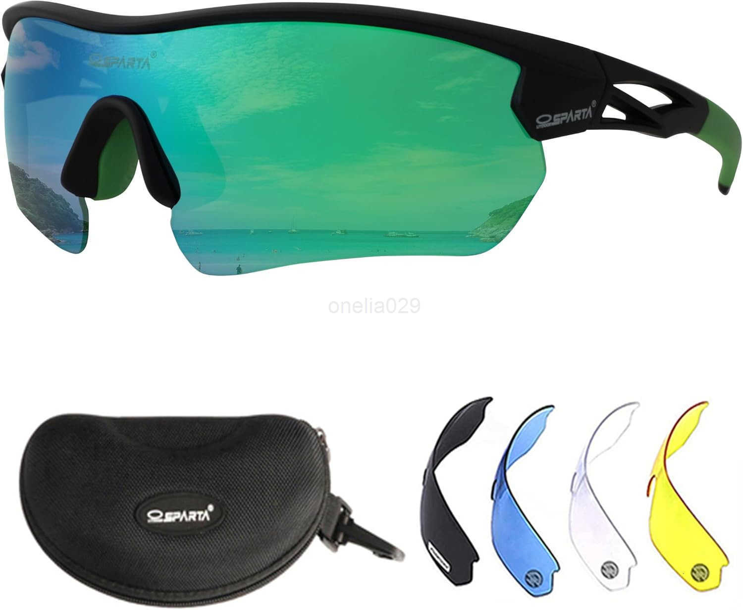 Polarized Sports Sunglasses Cycling Glasses With 5 Interchangeable Lenses Driving Shades For Men Women W251008