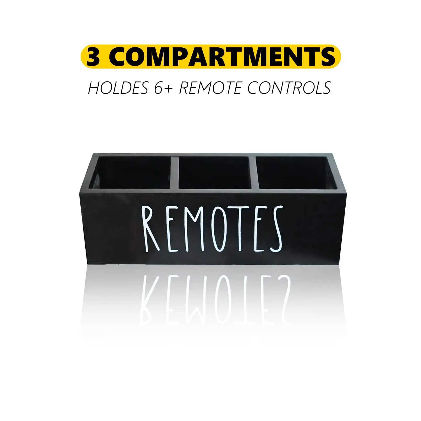 Remote Control Holder for Table Wooden TV Remote Holder Remote Box Storage Organizer Remote Caddy for Bedside Couch C251008