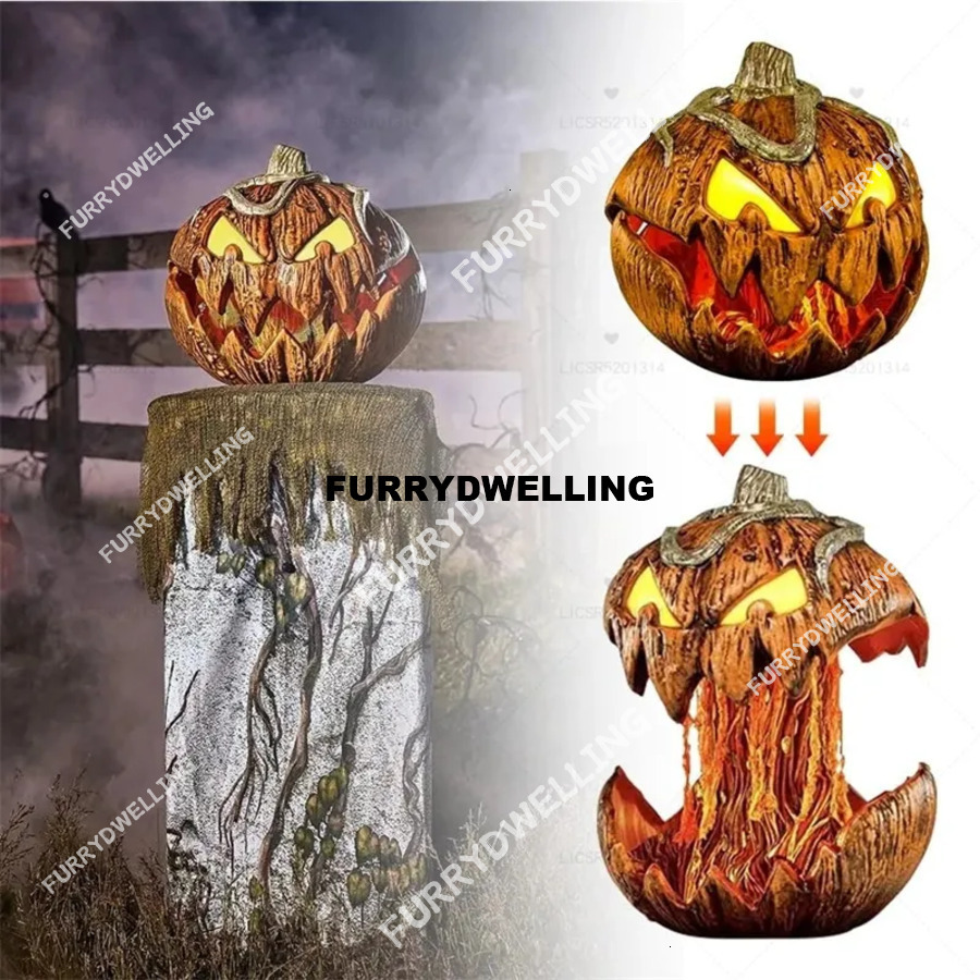 Dwe74 2023 New For Spirit Halloween Gourdo Animatronic,Halloween Rise And Fall Makes A Terrifying Sound Pumpkin Head,Halloween Decor