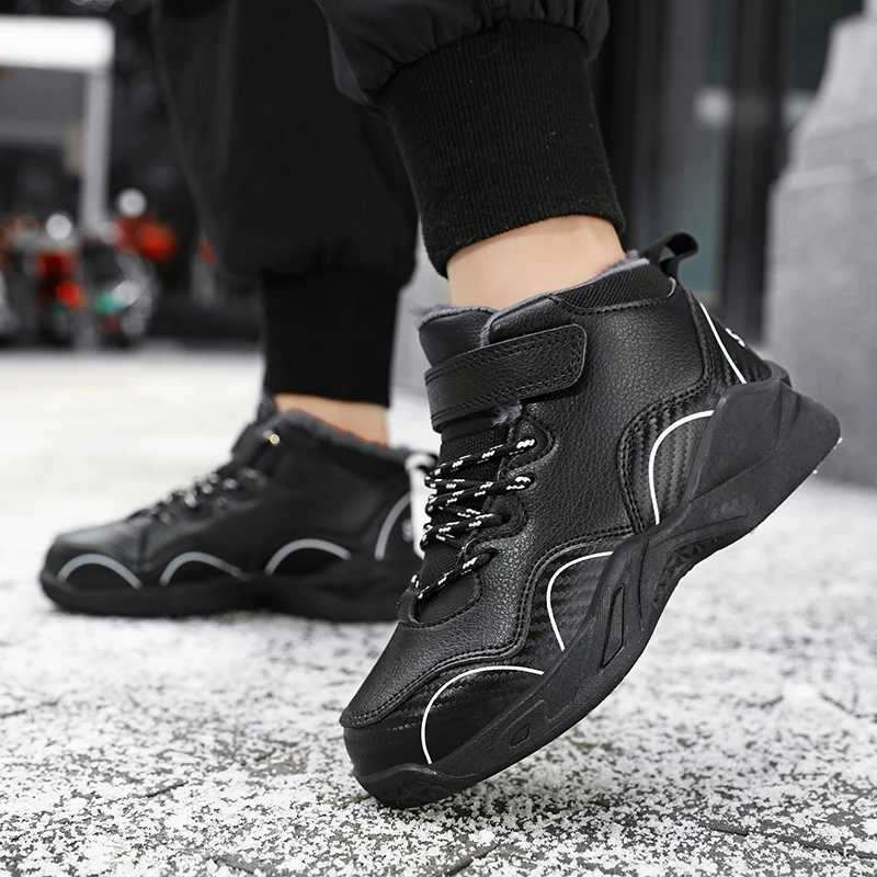 Winter Kids Sneakers for Sport Fashion Breathable Children Warm Plush Casual Boys Girls Tenis Shoes C251008 XJ260303