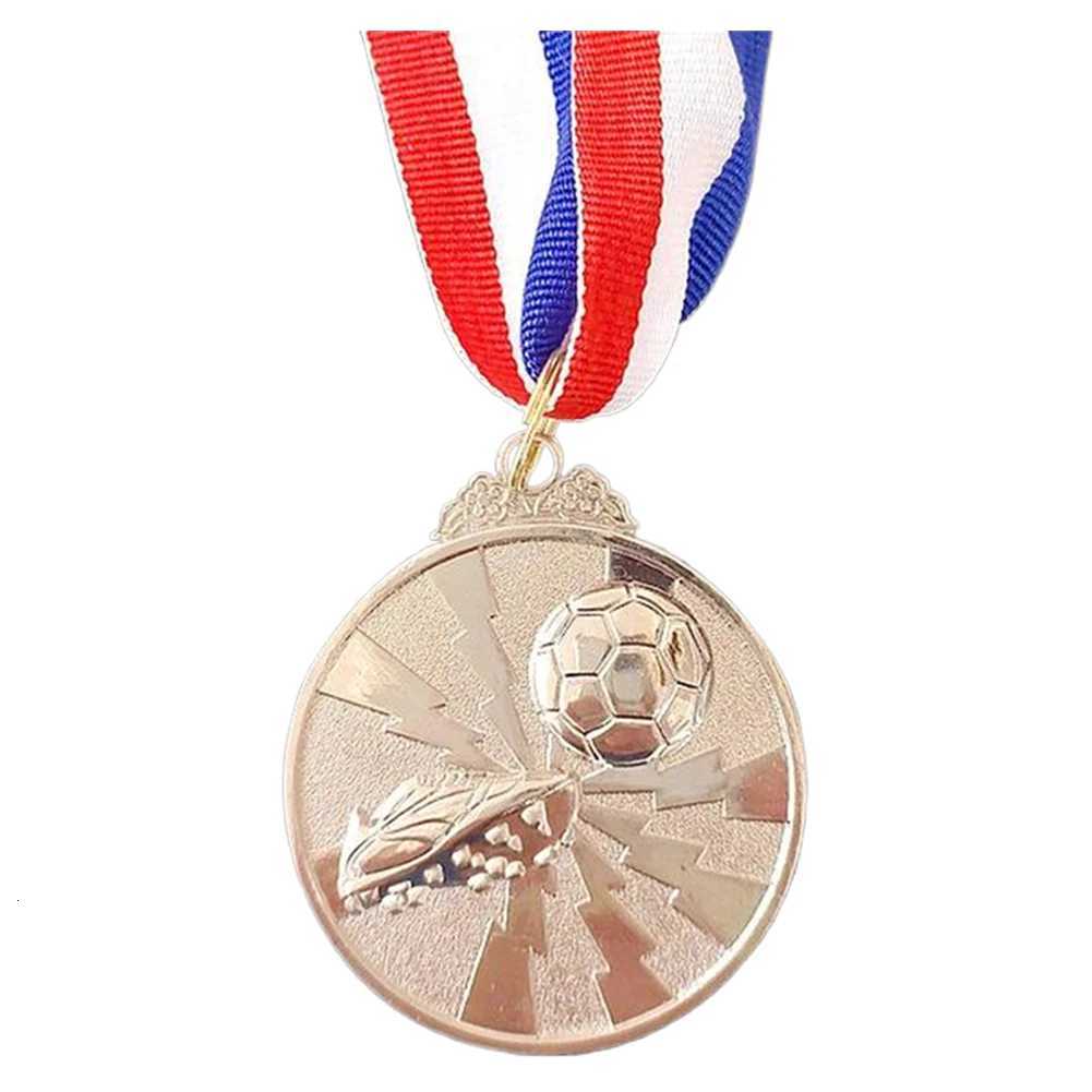 Soccer Medals Zinc Alloy Football Medals 2 Inch Sports Medals with Neck Ribbon for Sports Cpetitions Celebration Y251008