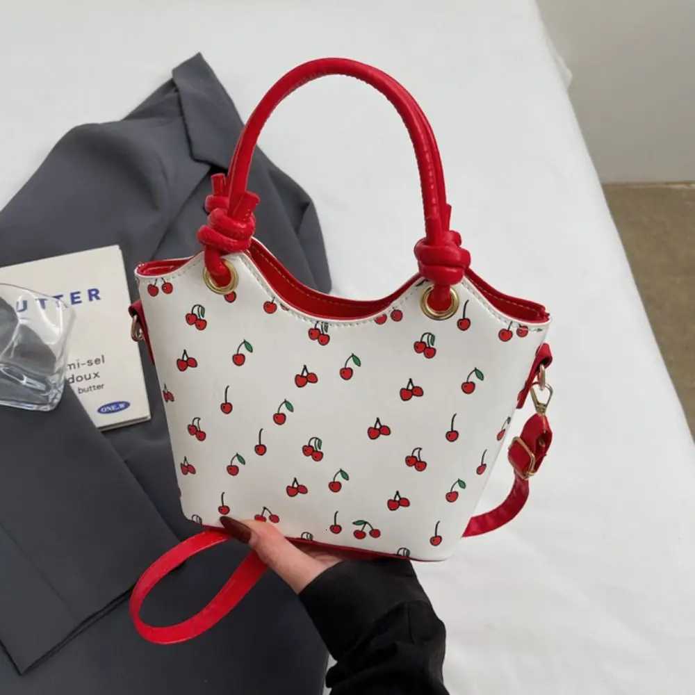 Cherry Pendant Cherry Crossbody Bag Korean Style Handbag Basket Shoulder Bag Phone Bag Storage Bag Small Tote Bag OutdoorT251007