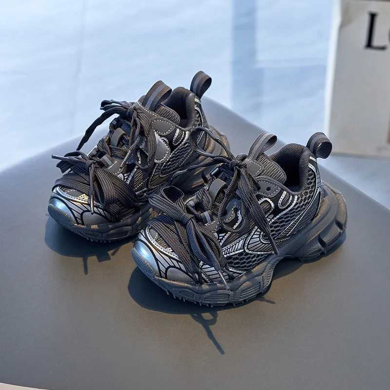 Luxury Premium Kid-Friendly Running Shoes: Breathable Design + Reinforced Soles | Trendy Black Colorway