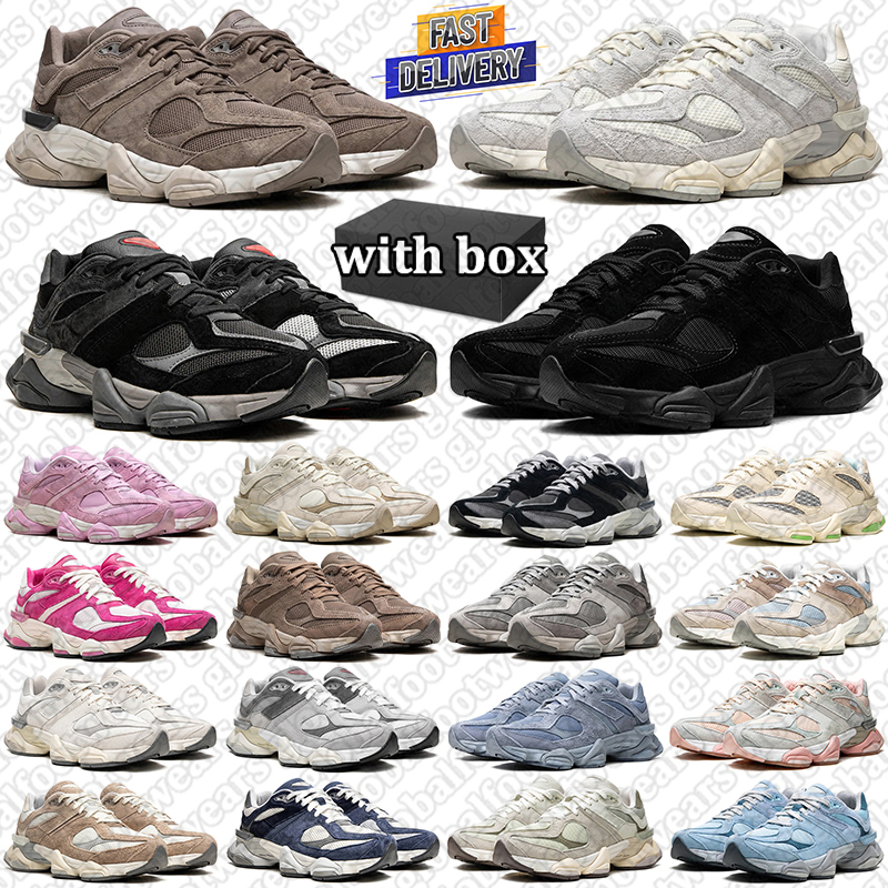 With box men women new running shoes designer sneakers triple black white pink brown navy blue mens womens outdoor new Xbalance9060 sports trainers