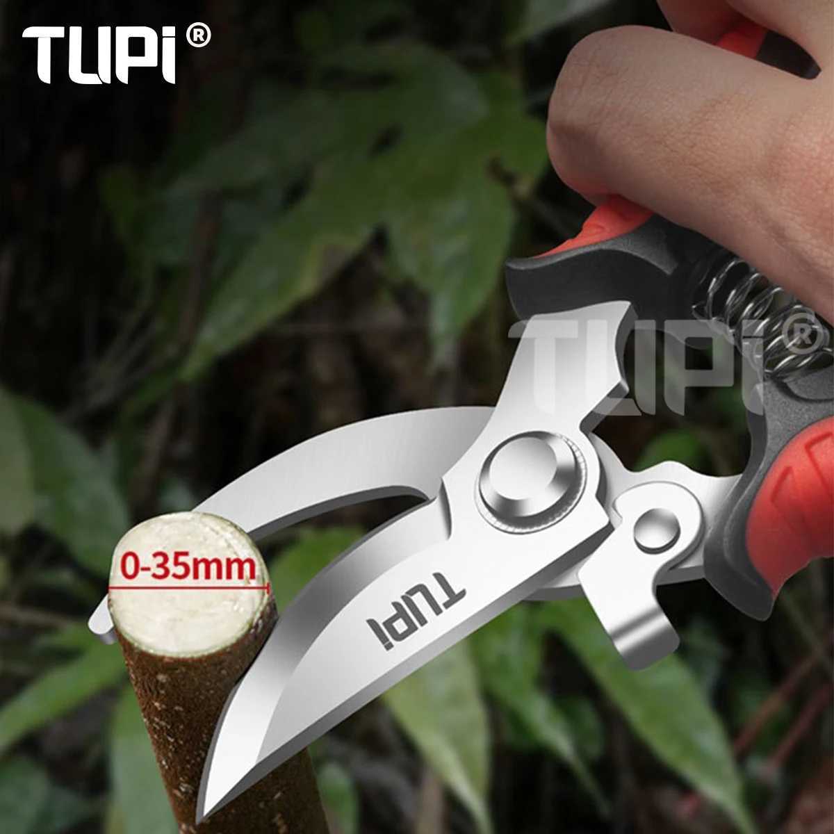 TUPI Pruner Garden Shear Professional Bypass Pruning Scissors for Tree Trimming Sharp Durable Steel with Ergonomic NonSlip Grip J251121