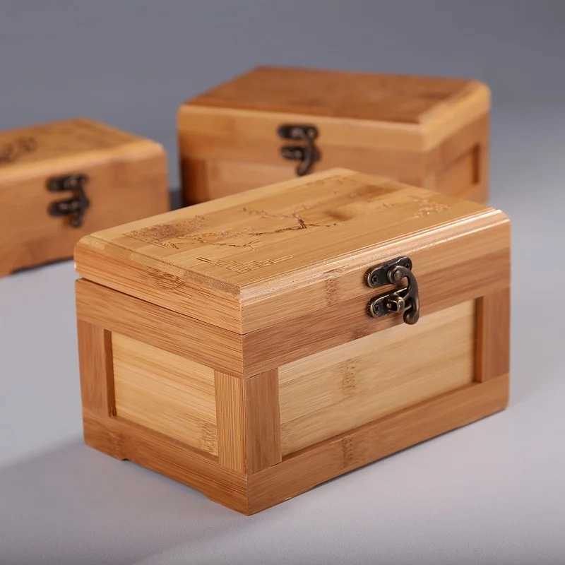 Bamboo Craft Princess Korean Bamboo Jewelry Box Wooden Jewelry Storage Box Small Collection Box Gift Box WF C251008