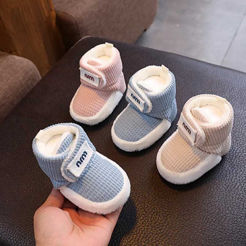 Baby Shoes Autumn and Winter 1 Year Old Thick Velvet and Warm Cotton Shoes Male and Female Babys Walking Shoes C251008