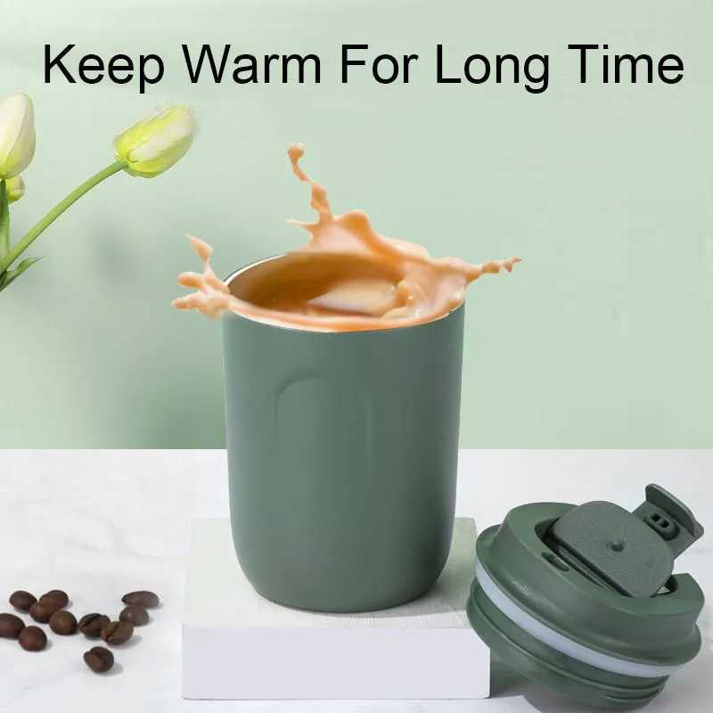 220ml Mini Thermo Coffee Cups Mug 316 Stainless Steel Travel Thermal Mug Tumbler Leakproof Pocket Cup Insulated Hot Water Bottle C251008