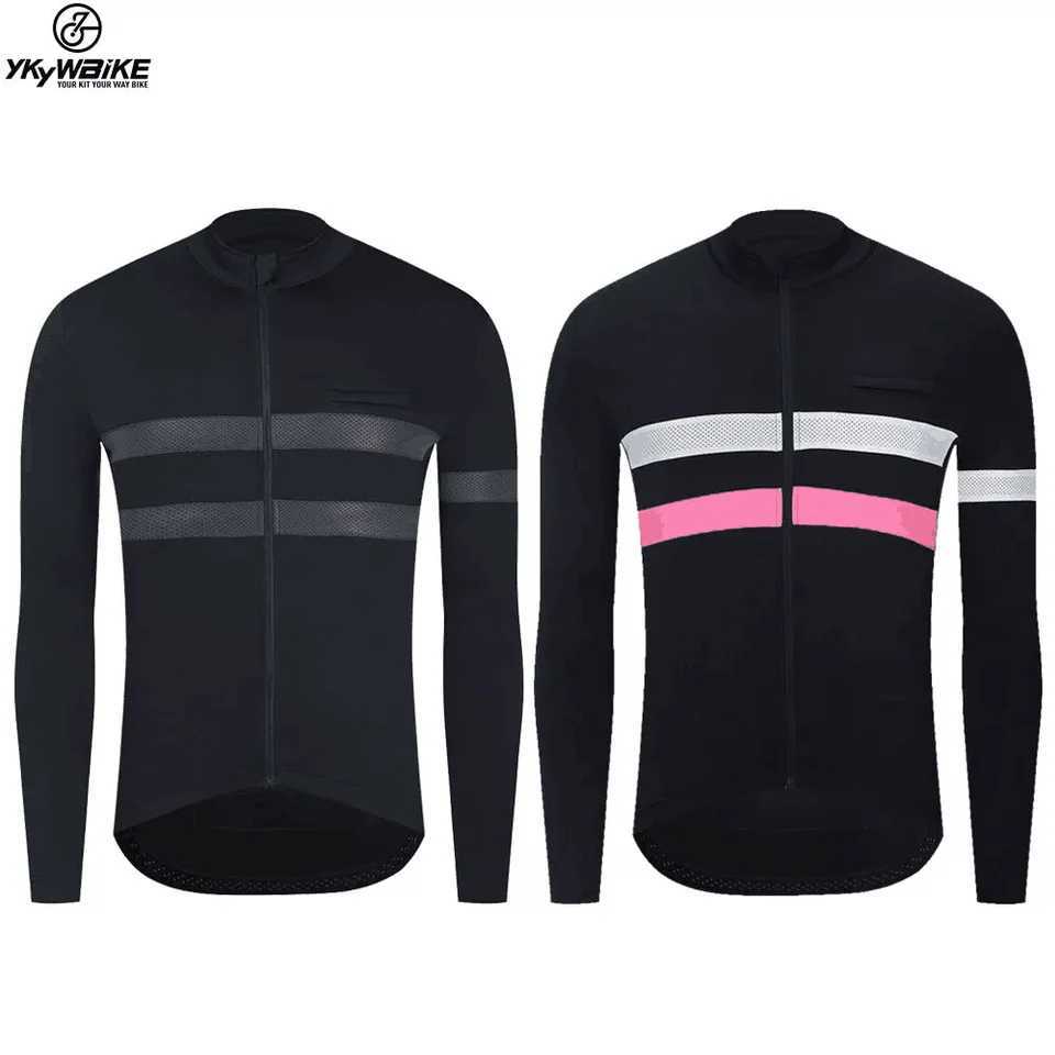 YKYWBIKE Winter Cycling Jacket Man Woman Thermal Fleece Full Sleeve Road Bike Clothing Reflective Bicycle Jacket Zip Pocket J251008