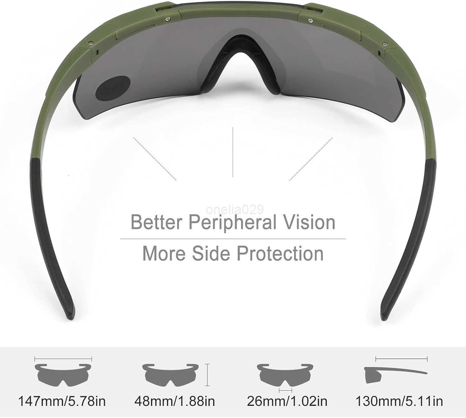 hooting Glasses with 3 InterchangeabLE LEns High Eye PROtection W251008