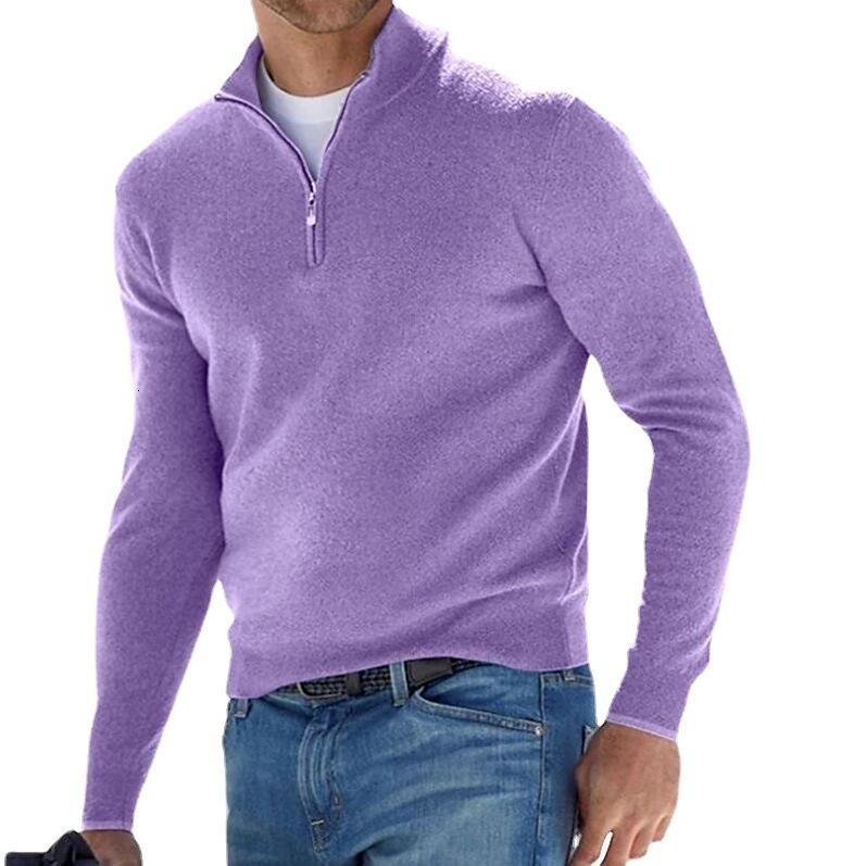 2025 Long Sleeve Cashmere Shirt Mens Base Layer Autumn Winter