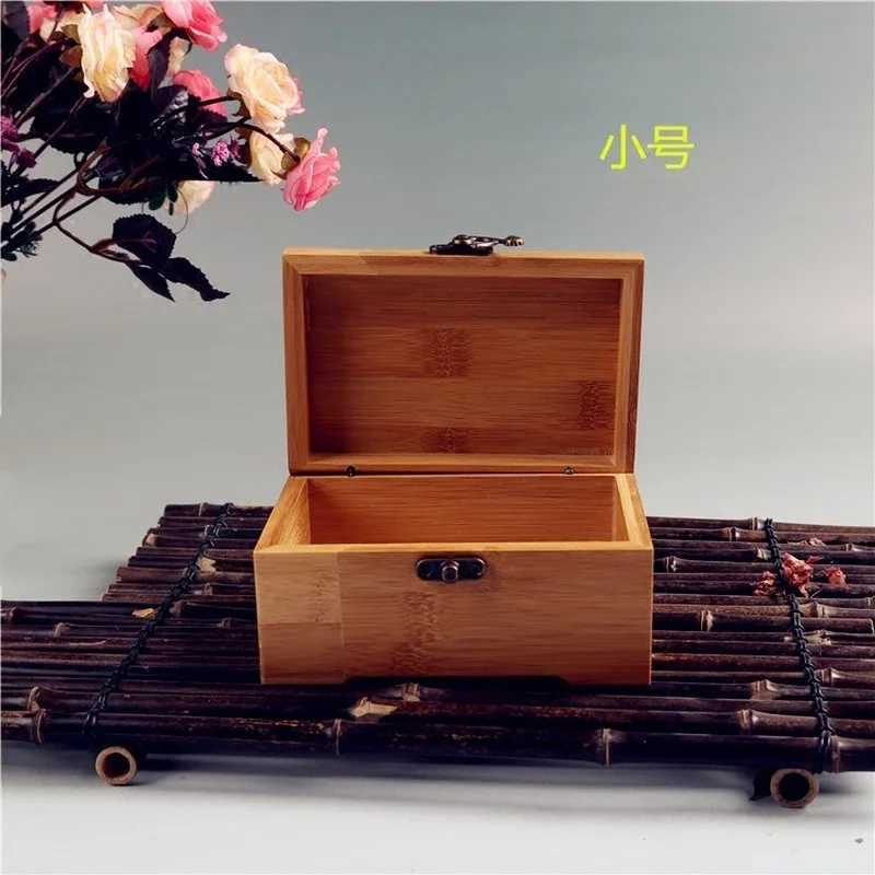 Bamboo Craft Princess Korean Bamboo Jewelry Box Wooden Jewelry Storage Box Small Collection Box Gift Box WF C251008