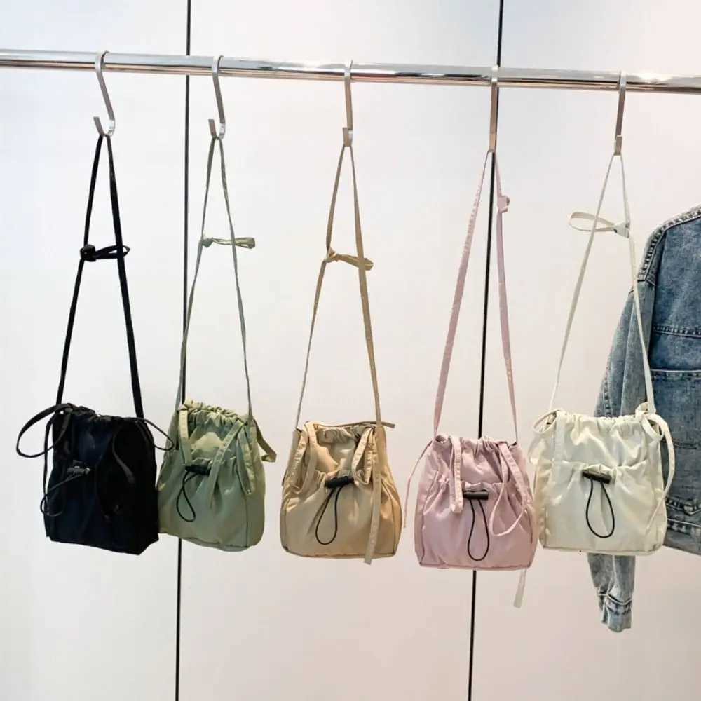 NEW Drawstring Crossbody Bag Fashion Leisure Shoulder Bags Casual Lightweight Large Capacity Tote Bags Cell Phone Purse PouchT251007