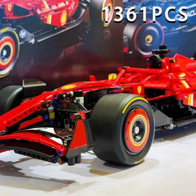 18 F1 Formula 42206 42207 Technical Racing Car Mechanical SF24 Boy Building Blocks Decoration Ornament Toy Party Gift H260509