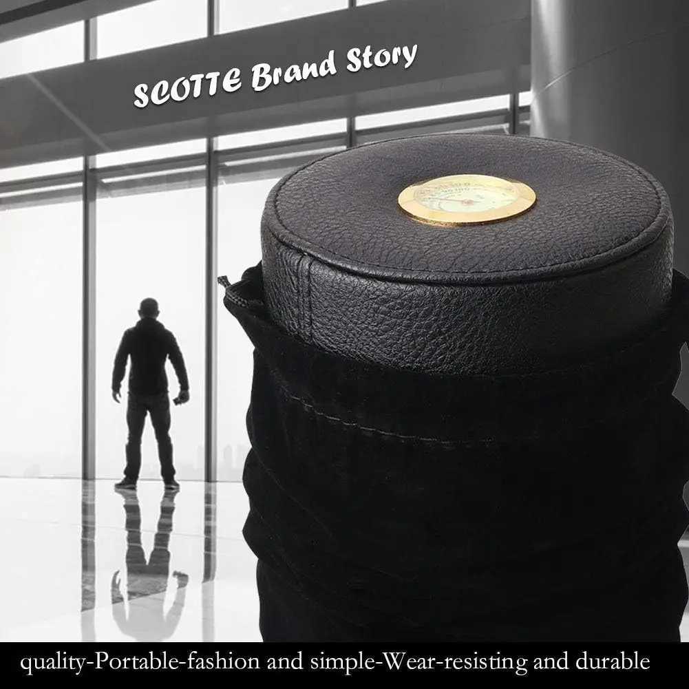 ScotteCigar Case for Men Cedar Wood Cigar Canister Portable Cigar Box Elegant 1216 Cigars Y251008