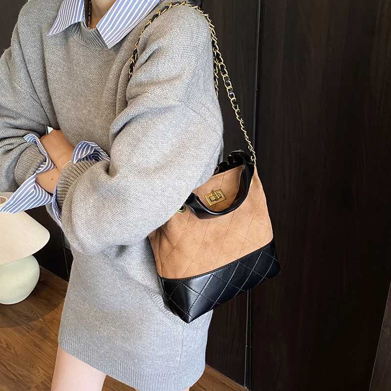 Designer Suede Leather Luxury Top Handbag Purse Wen PU Leather Messenger Shoder Bag Plaid Fem Crossbody Bag Quilted Brand Y251120