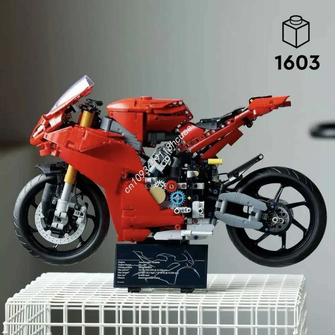 2025 MOC Technical 42202 Ducatis Panigales V4 S Motorcycle Building Blocks Model Mechanical Group Bricks Toys Children Boy Gift Z251008