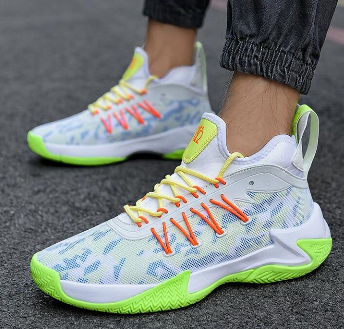 Basketball shoes men's shoes hot selling summer mesh breathable student running shoes soft soled sneakers low cut anti slip sports shoes Z 10.4-4