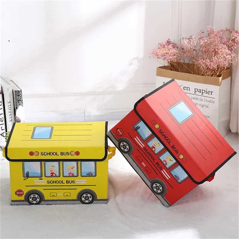 Home Supplies Childrens Clothing and Toys Storage Box Laminated Nonwoven Cartoon Car Storage Box Kids Collapsible Storage C251008