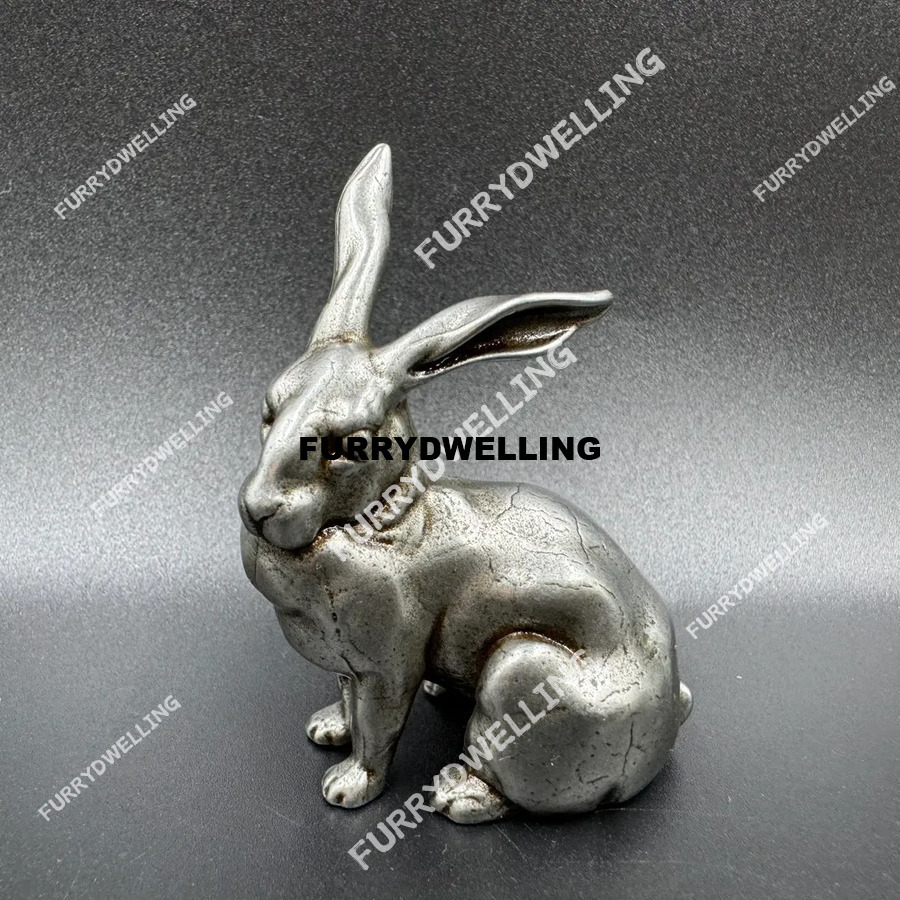 Solid Ornaments Zodiac Lucky Rabbit Tea Pet Dwe74 Lucky Iron Rabbit Figurine Traditional