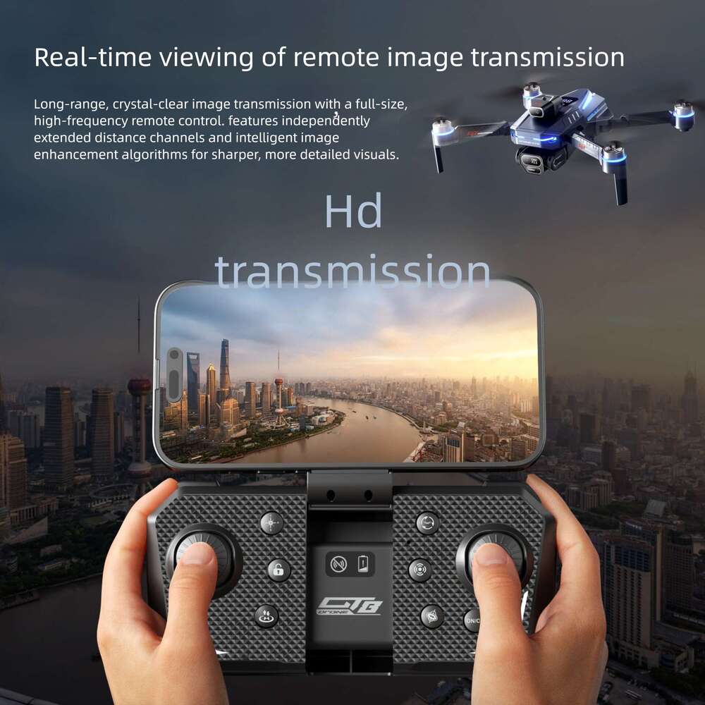 Drone GT Three Camera Aerial Photography Four Axis Brushless Battery Display Over Distance Reminder Remote Control Toy Aircraft