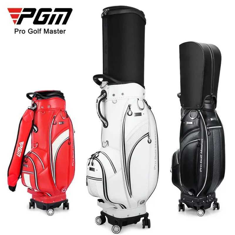 PGM Womens Golf Bag Microfiber Waterproof Standard Bag Portable 4 Spinner Wheels Travel Club Bags Rain Cover QB136 J251008