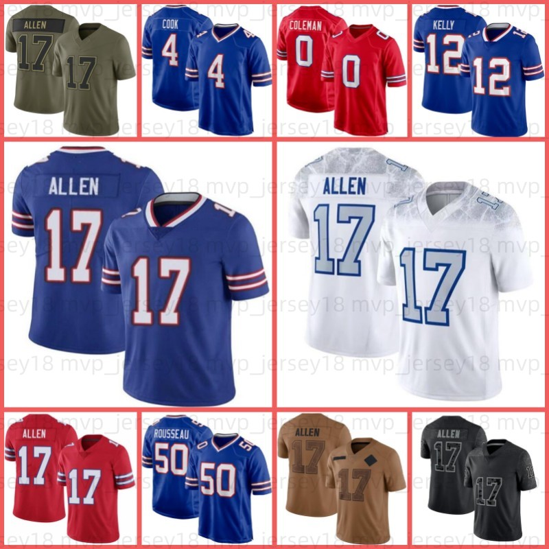 97 Joey Bosa Keon Coleman Josh Allen Football Jersey Ray Davis Cole Bishop Dalton Kincaid Damar Hamlin Dawson Knox Matt Milano James Cook Joe Andreessen BERNARD
