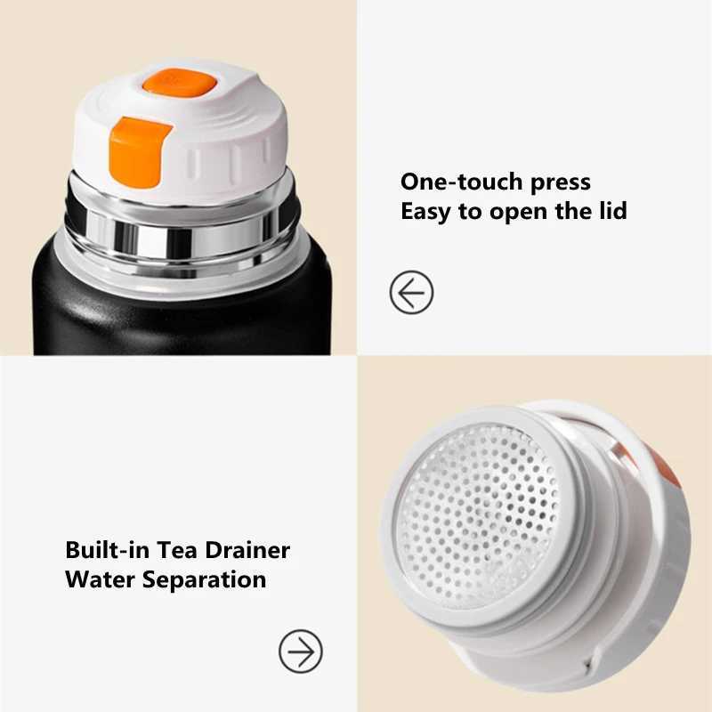 500ml Stainless Steel Thermos Bottle for Hot Coffee Vacuum Thermal Water Bottle Insulated Cup Vacuum Flasks Double Wall Travel C251008