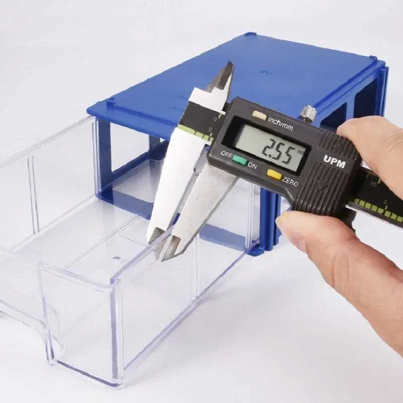 10 Pieces Drawer Storage Box Stackable Rectangular Small Parts Tool Storage Box Office Desktop Organizer C251008