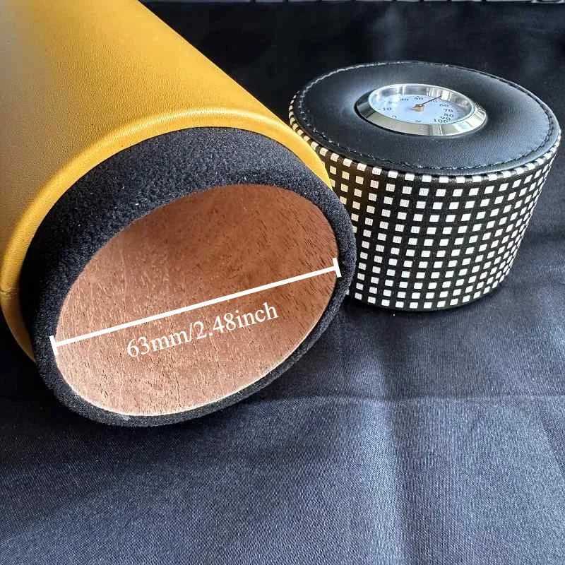 Leather Travel Humidor Cigar Box Cedar Wood Portable Cigar Case Humidifier Hygrometer Box Cigar Accessories Fit 5 Cigars 17 Y251008