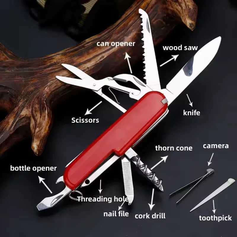 57911 IN1 Multifunctional Folding Stainless Steel Knife And Pliers for Camping Outdoor Portable Camping Survival Tools J251121