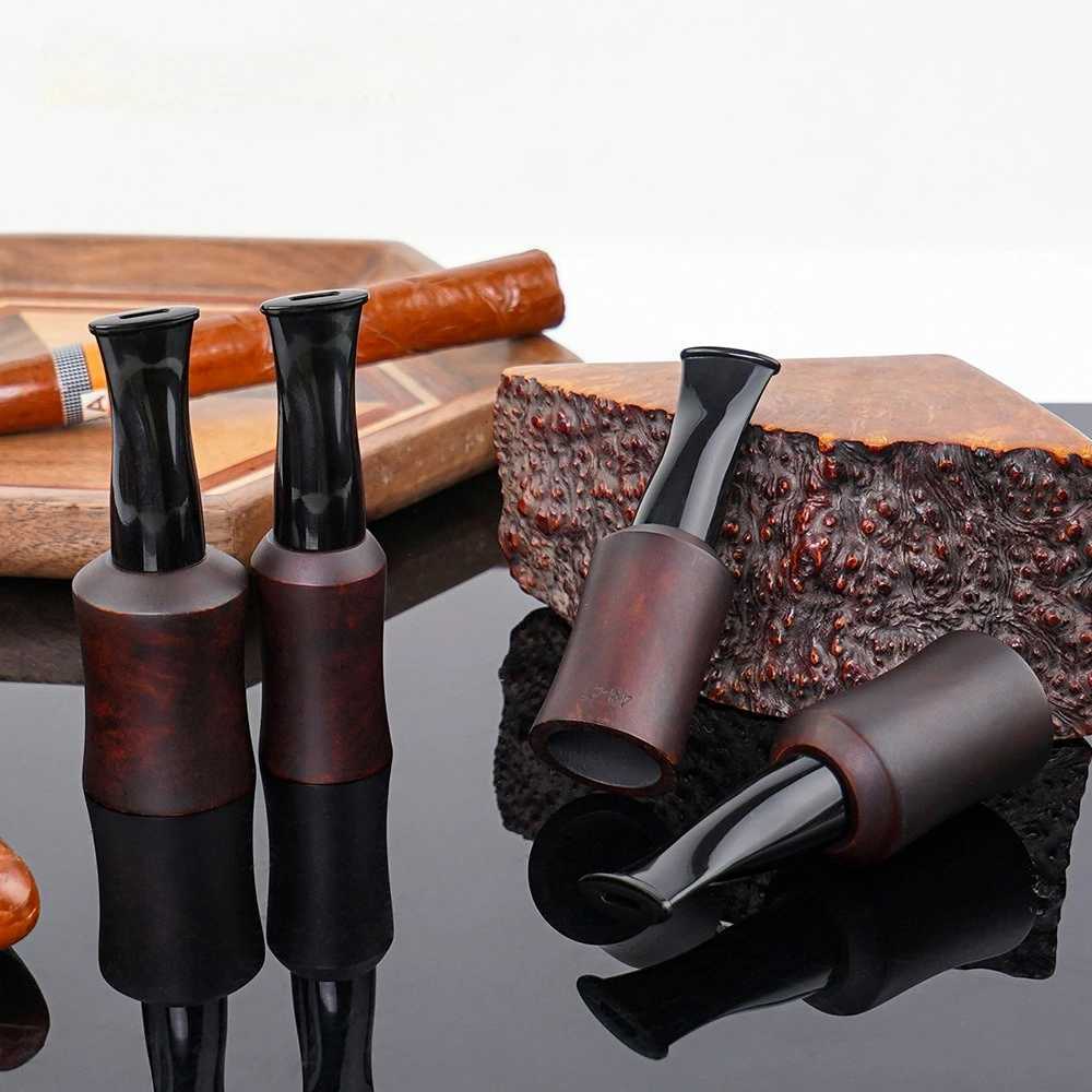 Ebony Wood Cigar Mouthpiece Holder Tip Filter Wooden Cigar Holder Mouthpiece Filter Tip Cigar Tip Filter Holder Mouthpiece Y251008