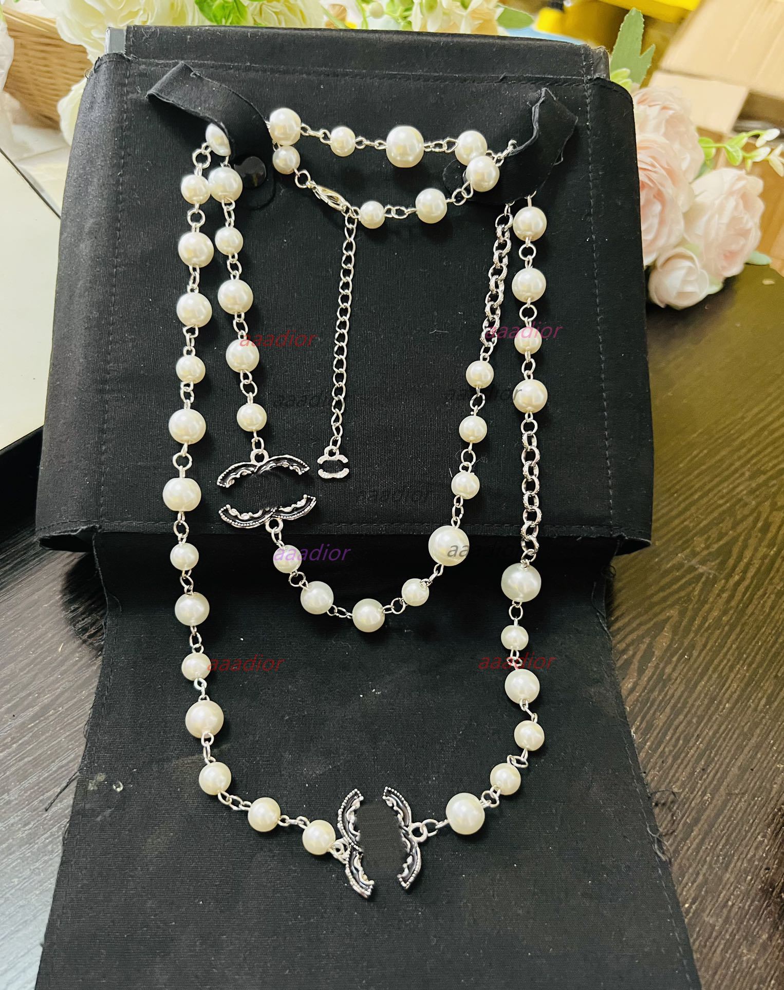 cocochanel necklace Brand Designer Pendants Gold Plated Necklaces Crystal Pearl Titanium steel Letter C Pendant Necklace chanels channels chaneljewelry cc PPZ0