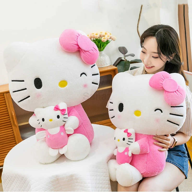 Sanrio 70cm Cartoon Hello Kitty Plush Toy Kawaii Big Size KT Cat Plushies Soft Stuffed Doll Cute Girl Sleeping Pillow Kids Gift H251122