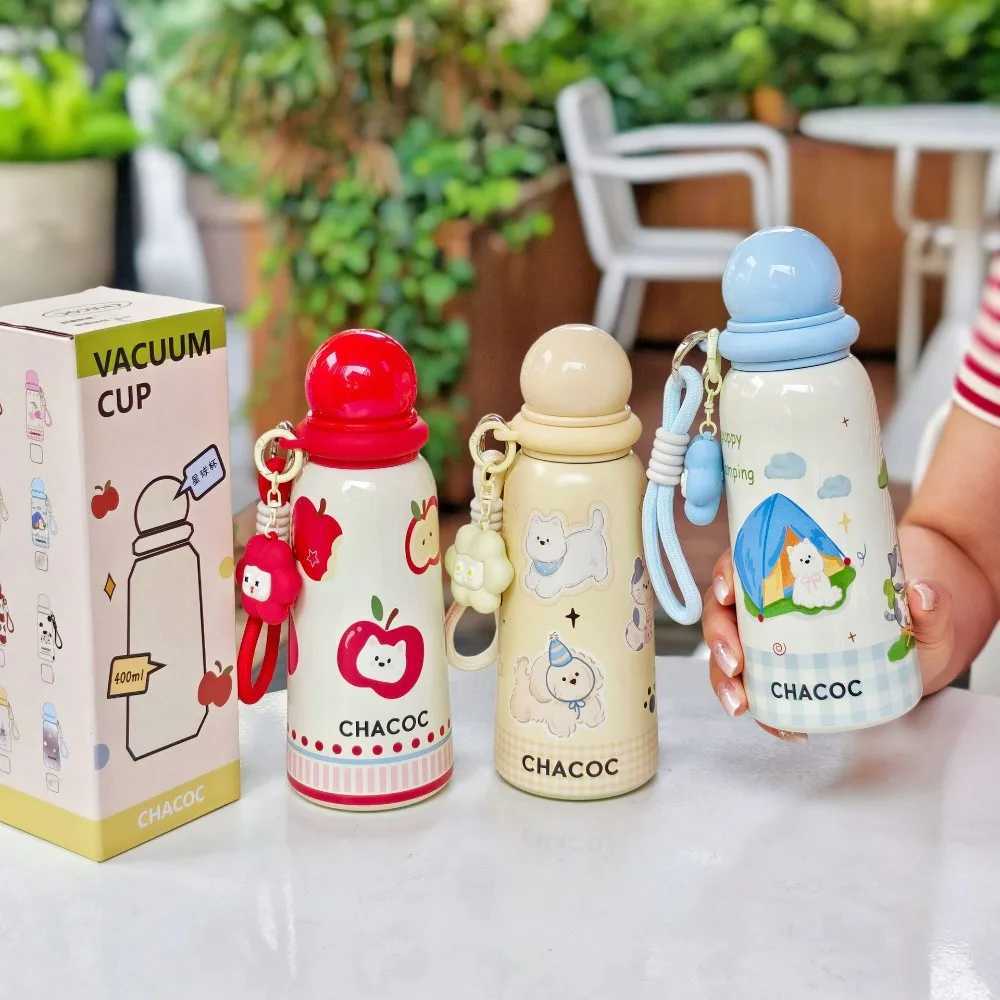 Thermos Bottle for Women Girls 400ml Vacuum Coffee Mug Stainless Steel Cold and Hot Insulated Water Cup Sports Water Bottles C251008