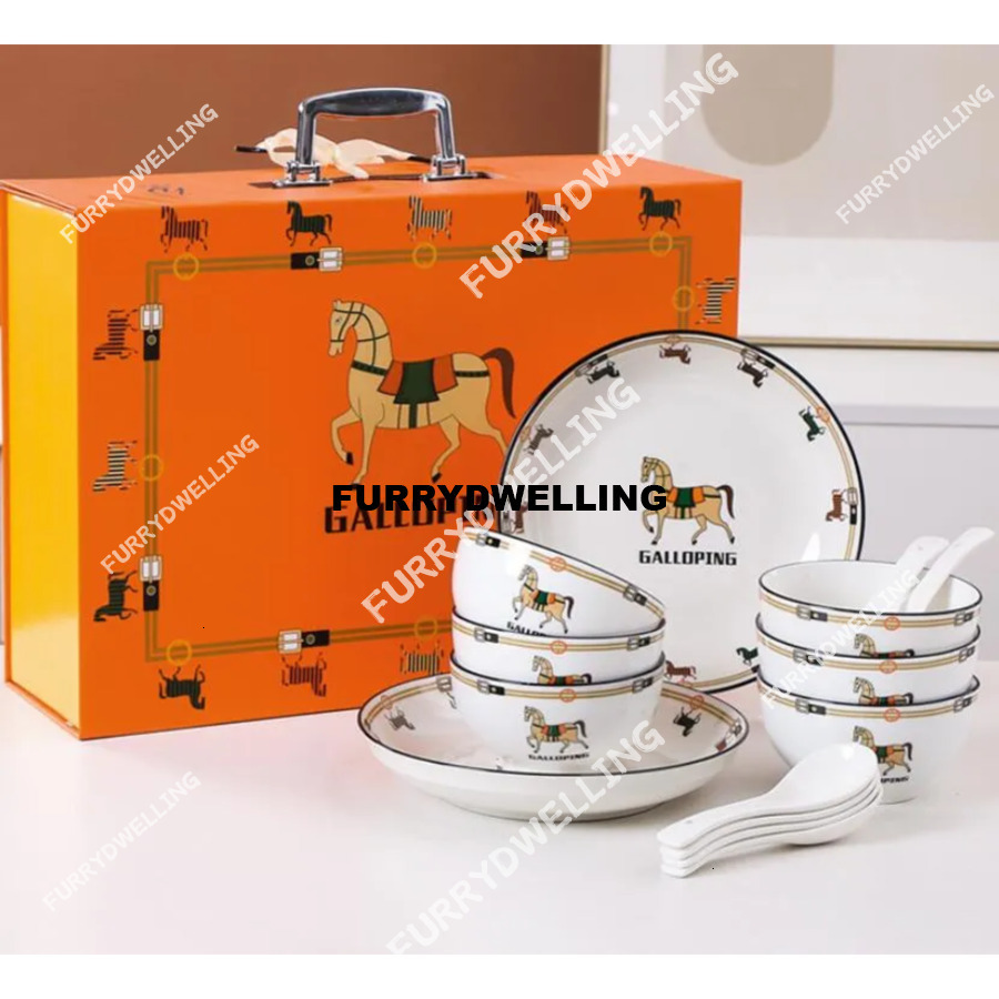 And Dish Set Home European 2025 New Dwe74 Jingdezhen Bone Porcelain Tableware Nordic Ceramic Rice Bowl Plate Combination Gift R250702