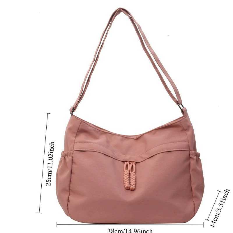 Casual Nylon Tote Crossbody Bags Solid Zipper Womens Bags 2025 Fashion New High Capacity Solid Color Single Shoulder Totes BagT251007