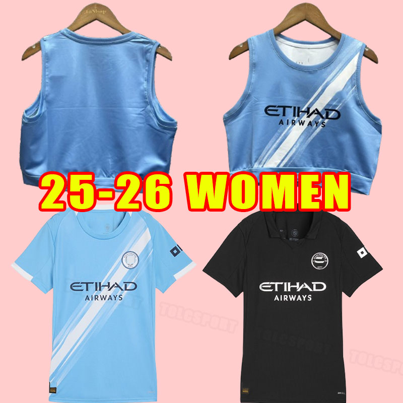 man city Women 2025 2026 HAALAND soccer jerseys 25 26 DE BRUYNE PHILLIPS GREALISH MAHREZ Man FODEN ALVAREZ home women City RUBEN GVARDIOL