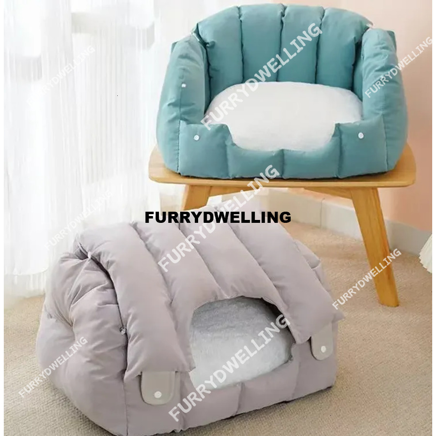 Small Dwe74 Pet Winter Closed Warm Cleaning Cat House Dog Four Seasons Universal Kennel