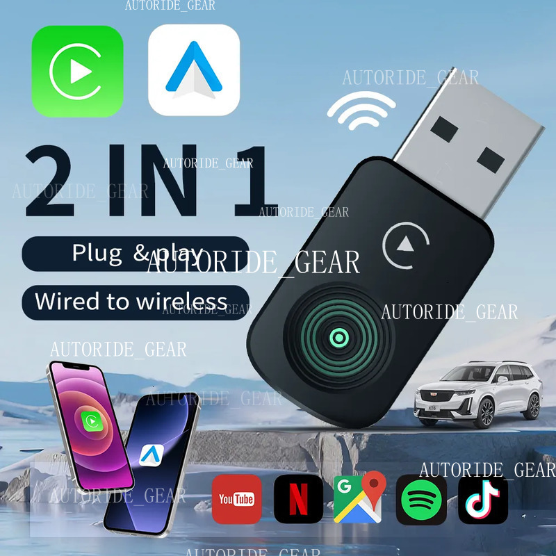 Upgrade Wireless Carplay Android AI Box Utor28 Plug & Auto Connect 2In1 For Cars Watch Netflix Youtube In Car Play 5G Wifi HD K8 MINI