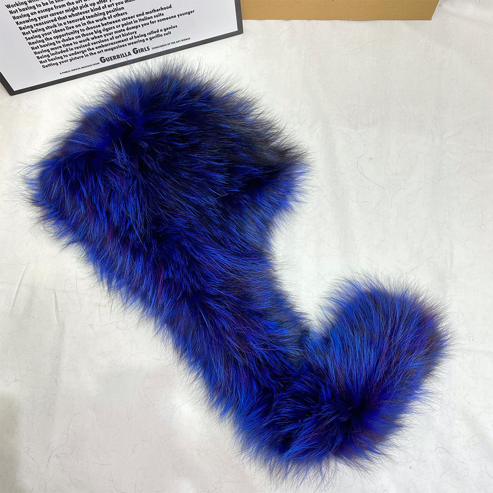 Fox Fur Fashion Ear Protection Hat DoubleSided Scarf Integrated Wind and Snow Hat for Women Winter Fox Warm Hooded