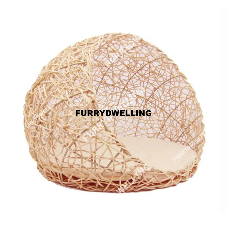 Summer Four Seasons Universal Vine Weaving Kitten Bed Cat Supplies Pet Dwe74 House Toys Detachable Washable Dog Nest Cool