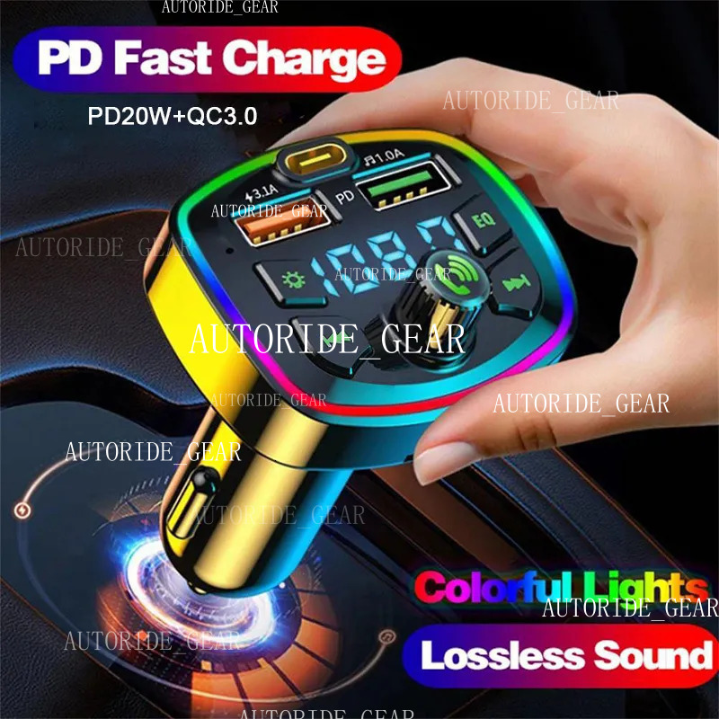 Bluetooth 5.0 FM Transmitter Wireless Adapter Mic Audio Receiver Auto Mp3 Utor28 Player 2.1A Dual USB Fast Charger Car Accessories